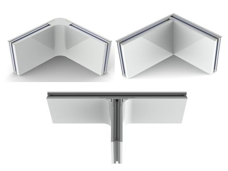 Sistemas de esquina de una pieza de aluminio de perfil de una sola pieza para la industria farmacéutica