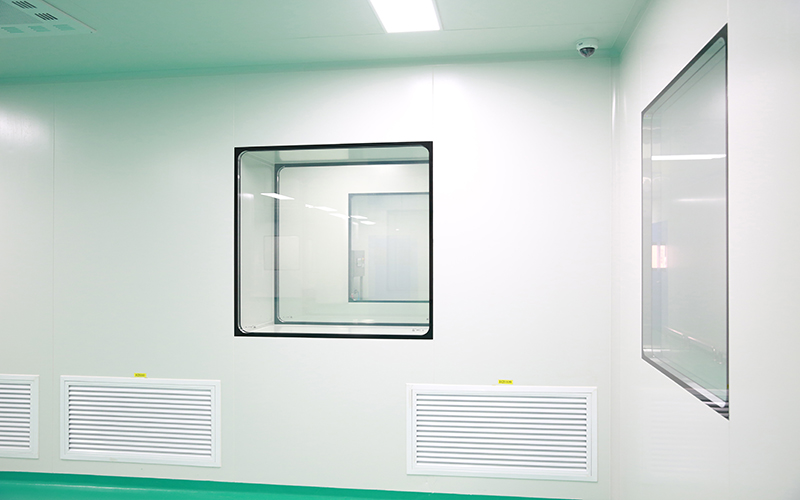Ventanas de doble sala blanca de aluminio medio largo largo para laboratorio farmacéutico